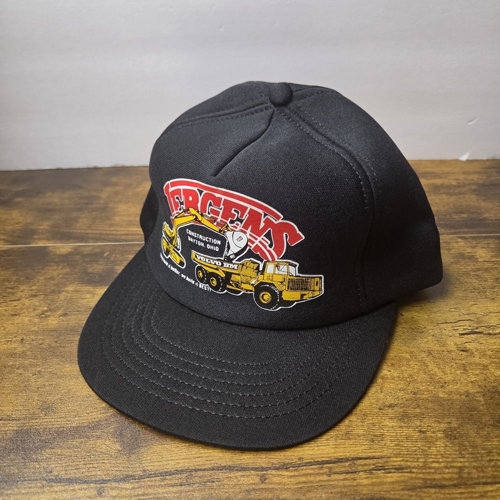 Vintage Jergens Construction Dayton Ohio Volvo BM Trucker Hat Snapback USA Made